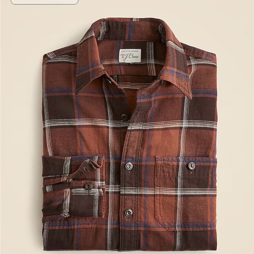 J Crew Cotton Hemp Blend Twill workshirt